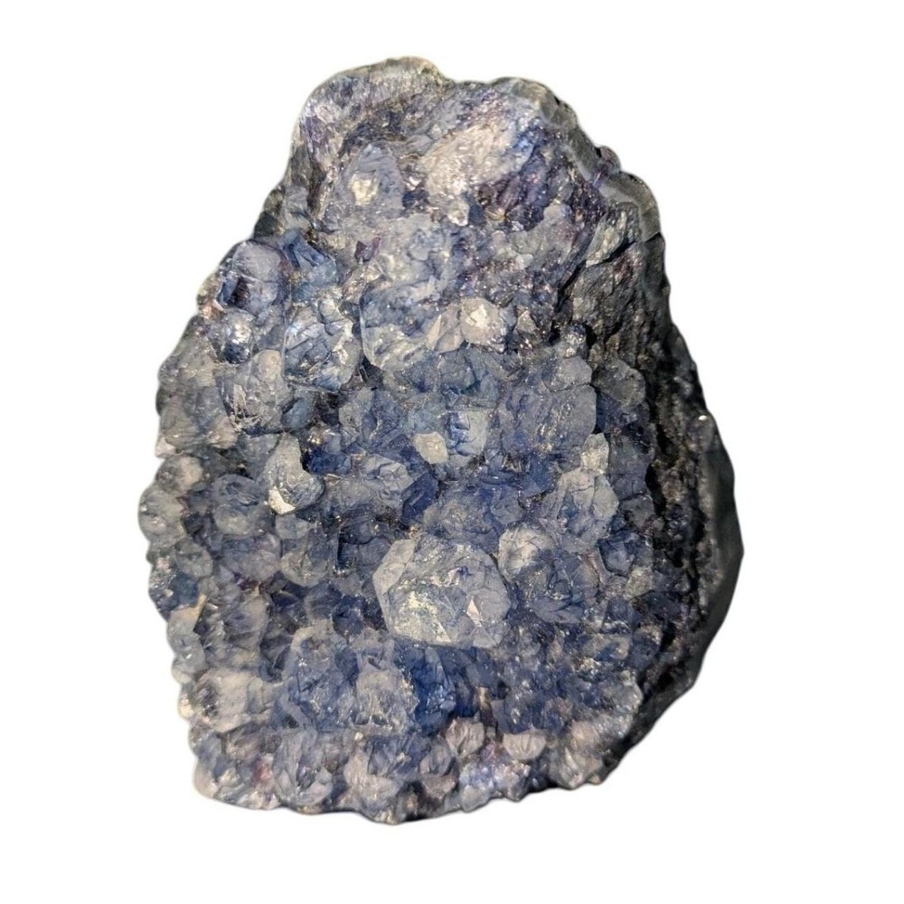 Blue Fluorite Quartz Crystal Cluster Brazil Over 2lbs Healing Rock Specimen - Picture 8 of 12